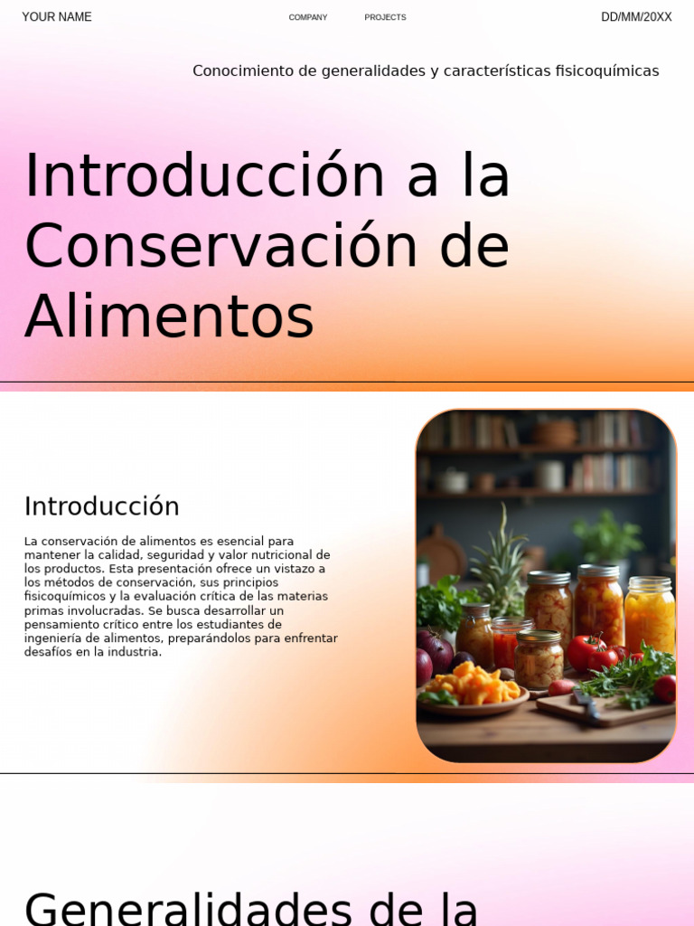 Métodos y Principios de Conservación Alimentaria | PDF | Alimentos ...
