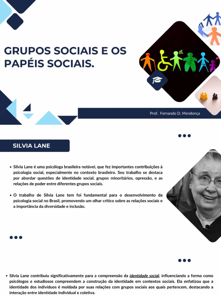 Aula 2 - Grupos e Papéis Sociais | PDF