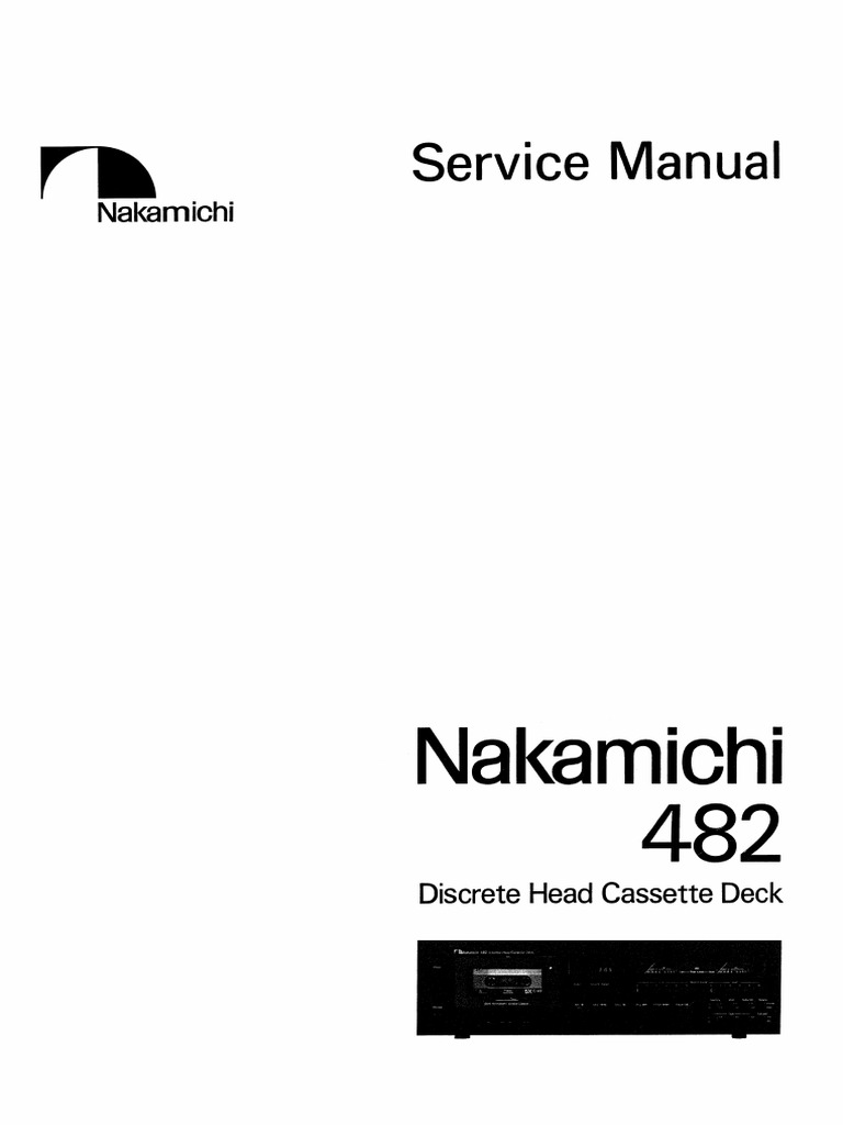 Nakamichi 482 Tape SM | PDF