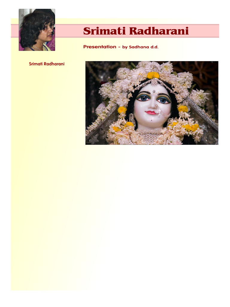 Radharani | PDF | Krishna | Hinduism