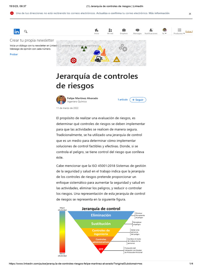 Jerarquía de Controles de Riesgos | PDF | ruido