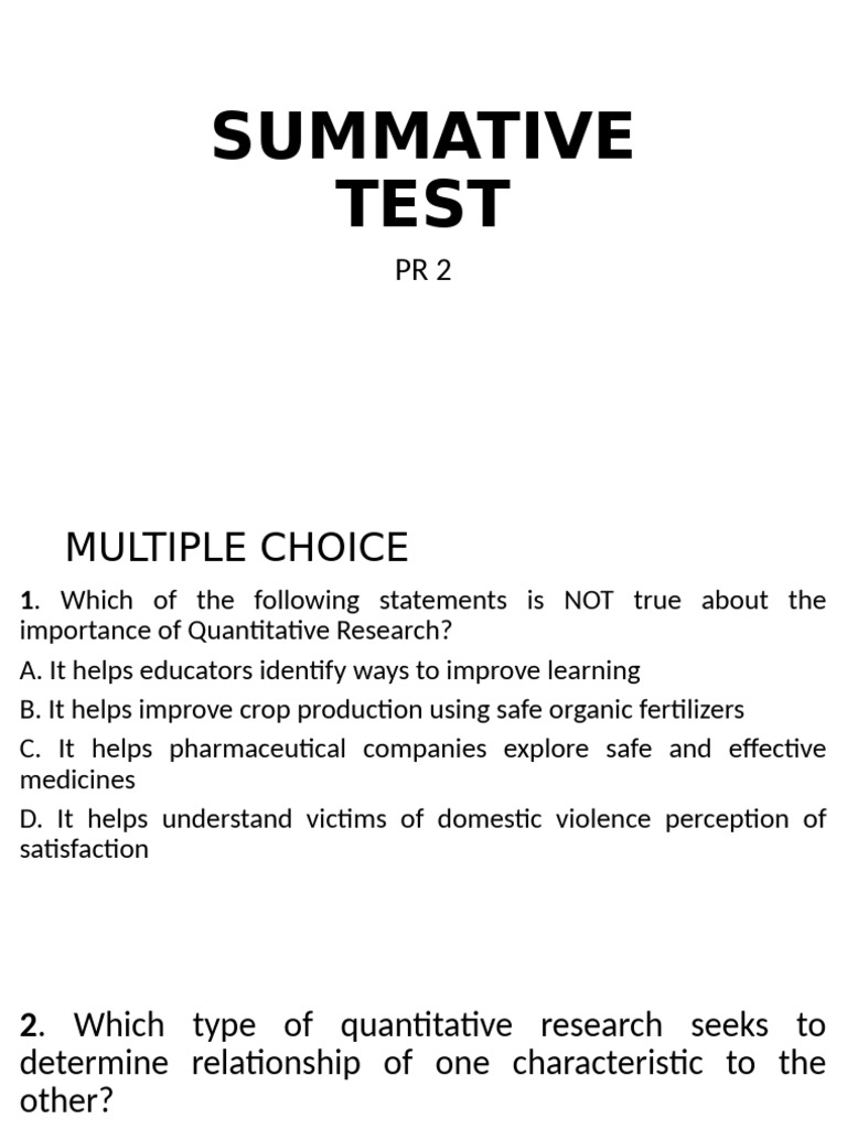 Summative Test-Pr2 | PDF