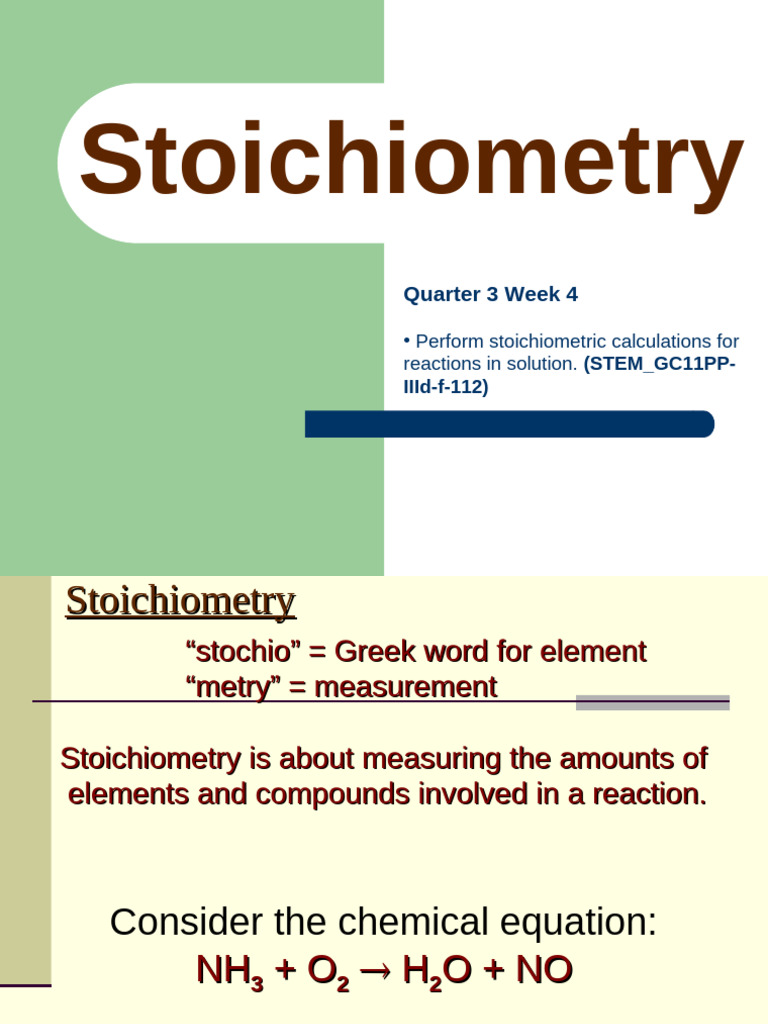 Section 2 Stoichiometry | PDF | Stoichiometry | Mole (Unit)