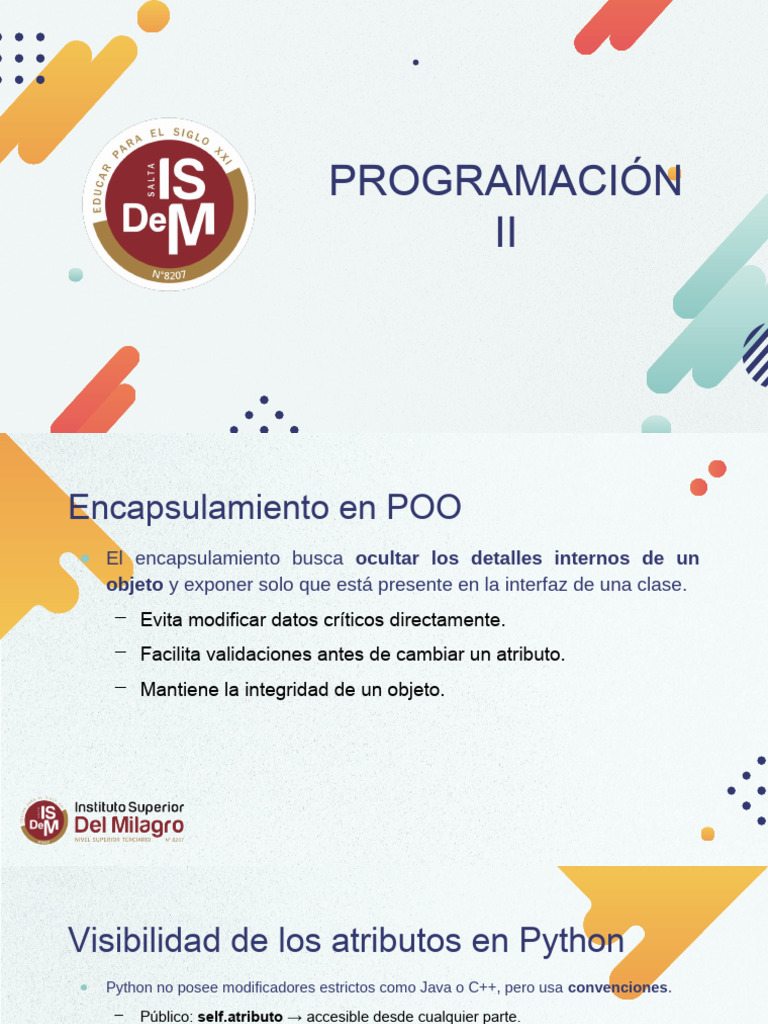 Encapsulamiento en POO con Python | PDF