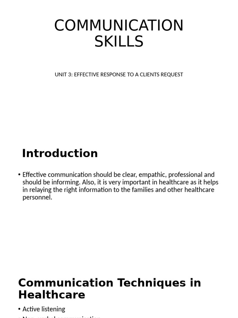 Effective Client Communication in Healthcare | PDF | Empathy ...