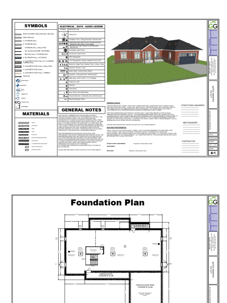 Residential Building Plans Overview | PDF | Wall | Building