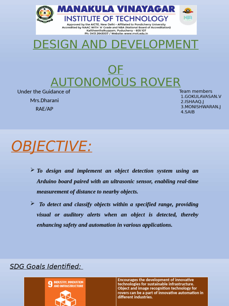 Desing and Development of Rover | PDF | Computer Vision | Remote Sensing