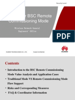 Training for BSC Remote Commissioning Mode