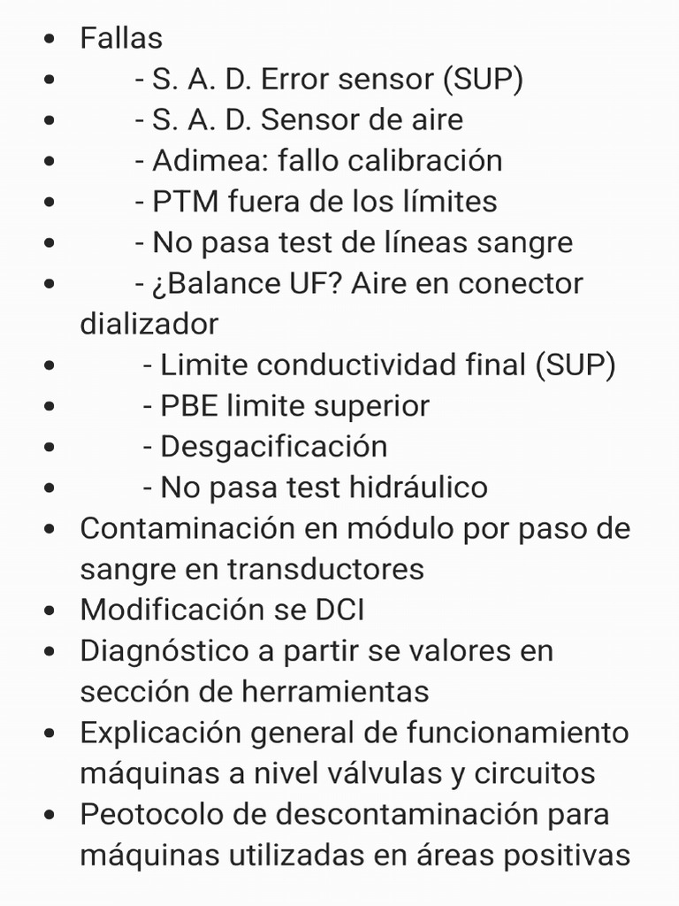 Temario Máquinas Hemodialisis - 250509 - 213746 | PDF
