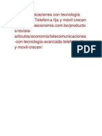 Telecomunicaciones Con Tecnología Avanzada