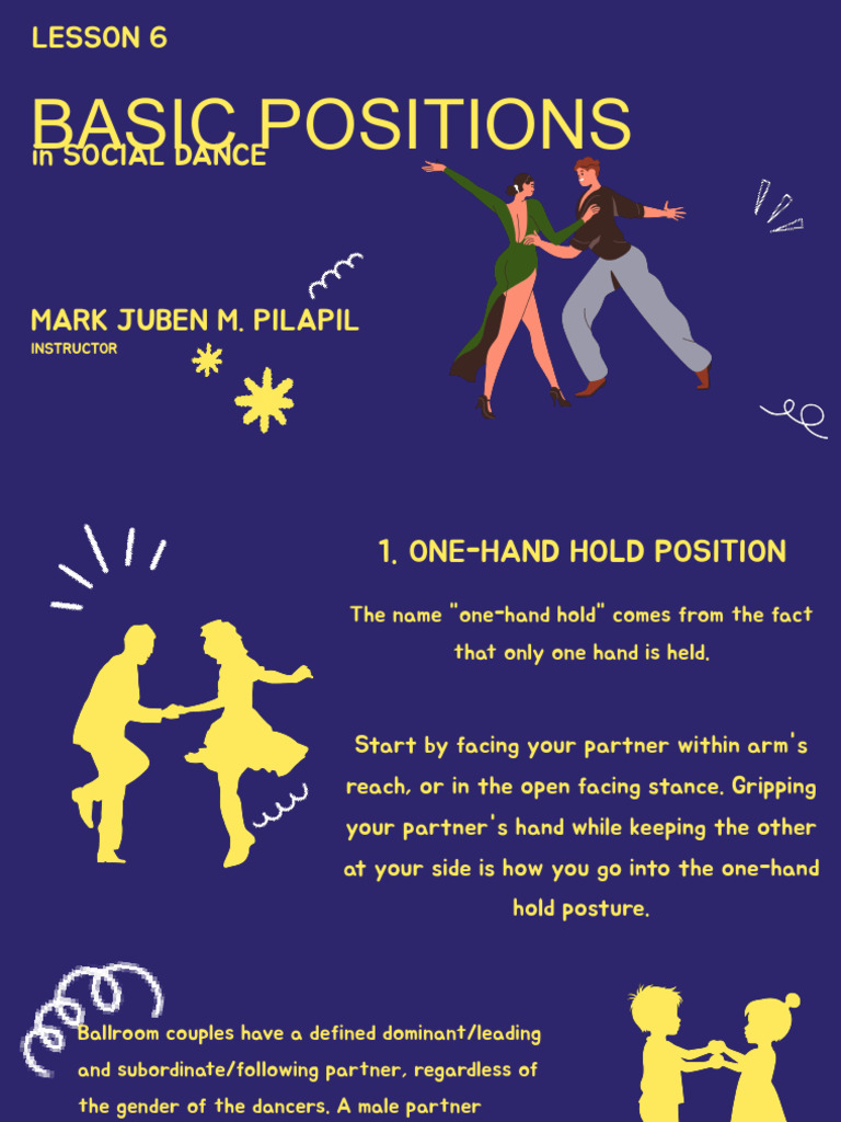 Basic Positions in Social Dancing | PDF | Dances | Ballroom Dance