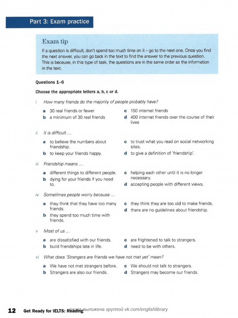 Exam Practice: Friendship and Body Insights | PDF | Chemical Compounds ...