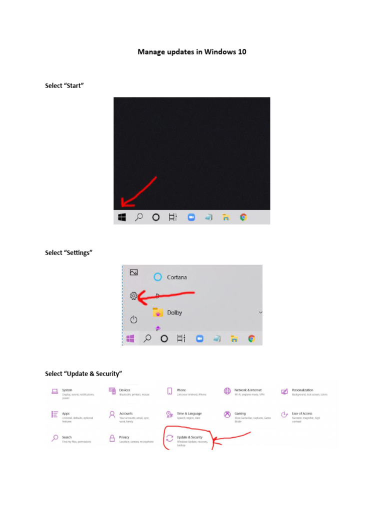 Manage Windows 10 Update Settings | PDF