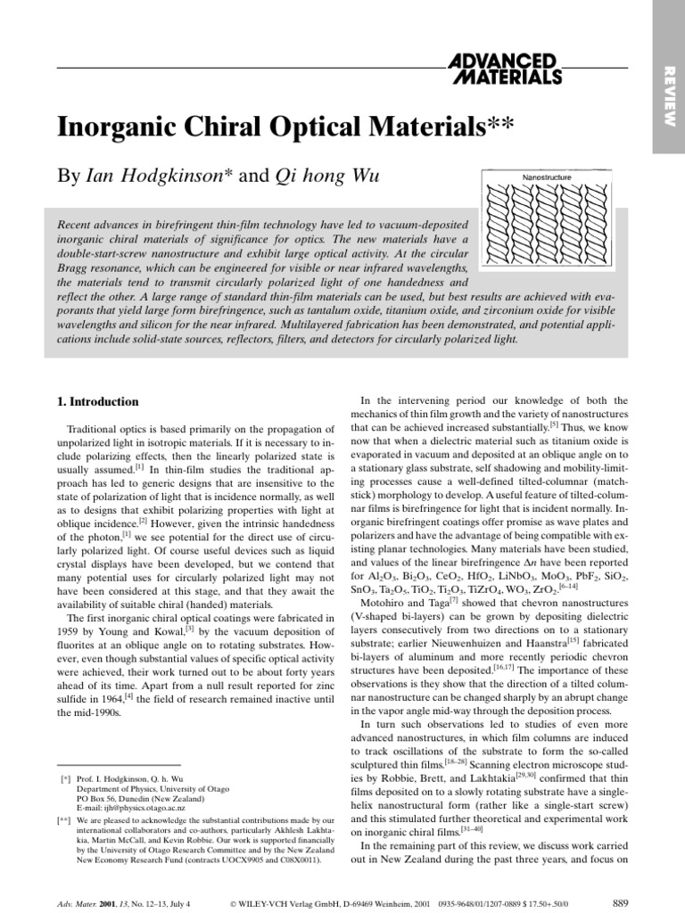 Hodgkins On 2001 PDF Polarization (Waves) Refractive Index — free download