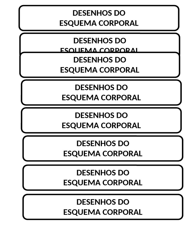 Desenhos do Esquema Corporal | PDF