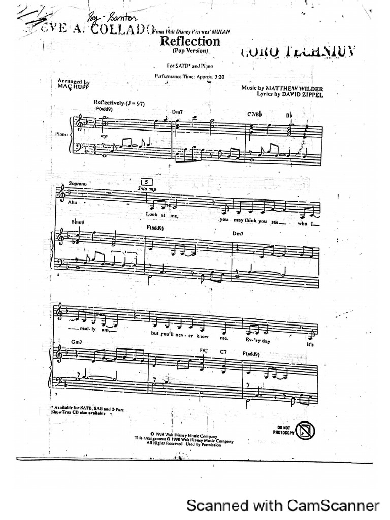 Reflection SATB | PDF