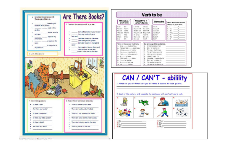 Atividade - Can, Verb To Be, There To Be. | PDF
