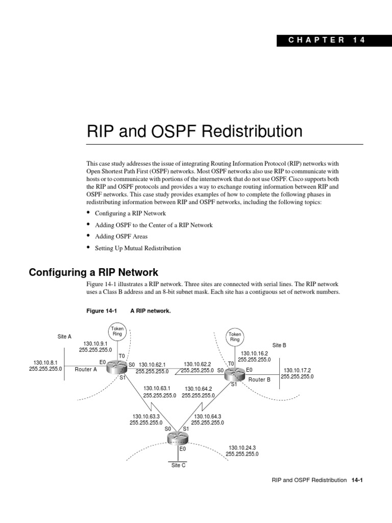 RIP and OSPF Redistribution | PDF