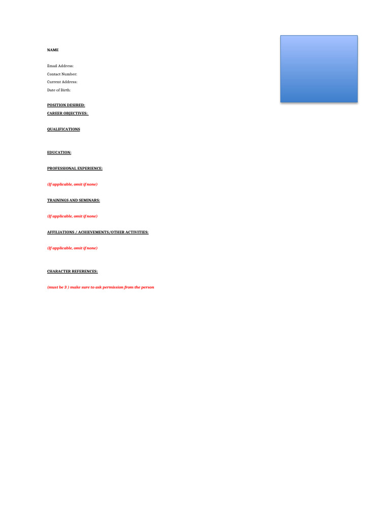 Resume Template | PDF