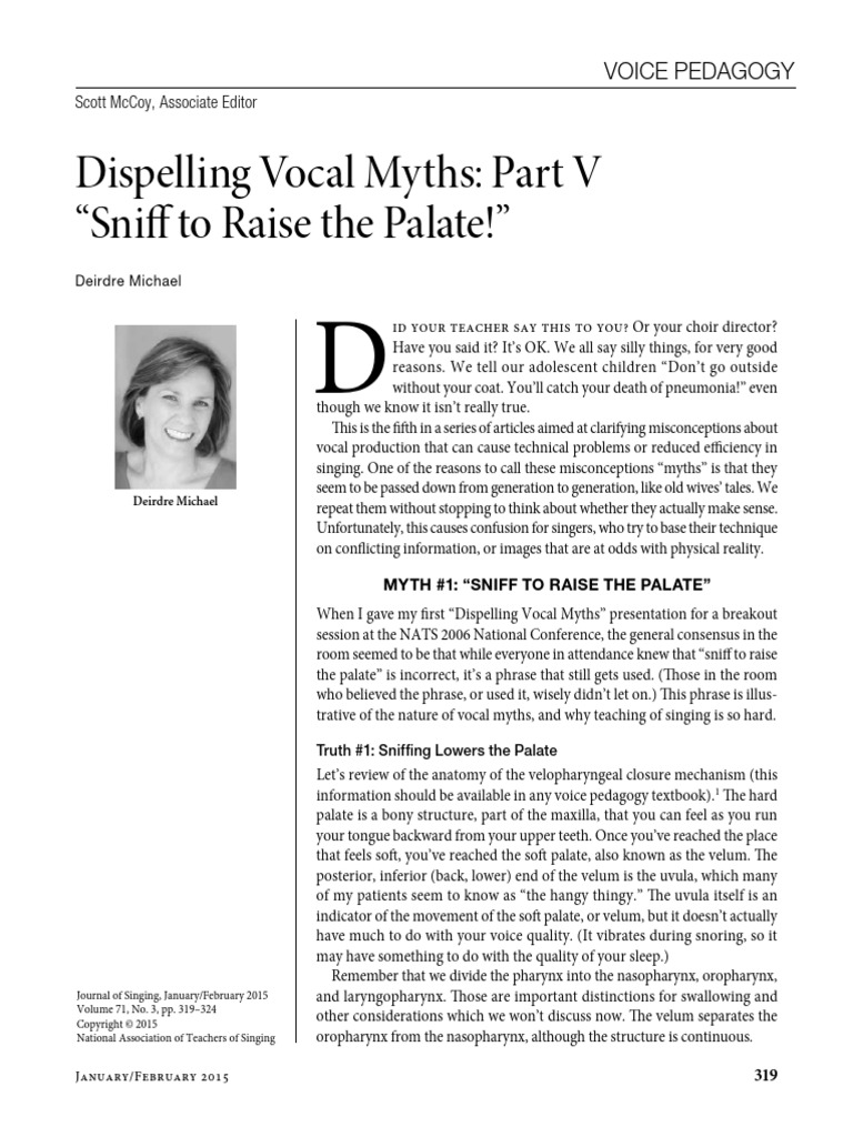 Dispelling Vocal Myths: Palate Misconceptions | PDF | Singing | Vocal ...