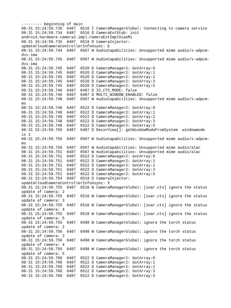 Camera and Audio Capabilities Log | PDF | Computer Programming | Computing