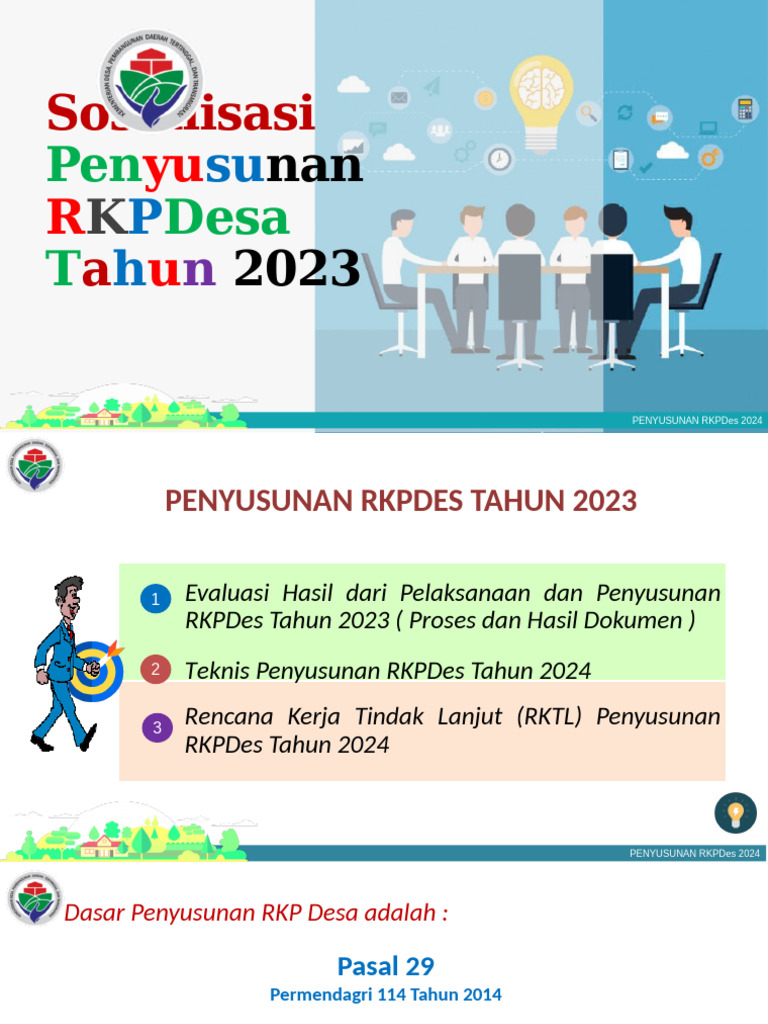 Materi Evaluasi Penyusunan RKPDesa Tahun 2023 | PDF