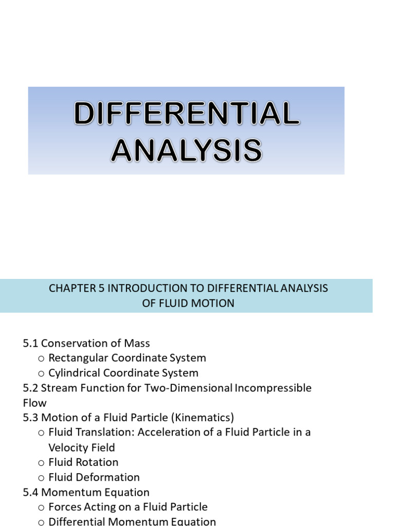 Differential Analysis of Fluid Motion | PDF | Rotation Around A Fixed ...