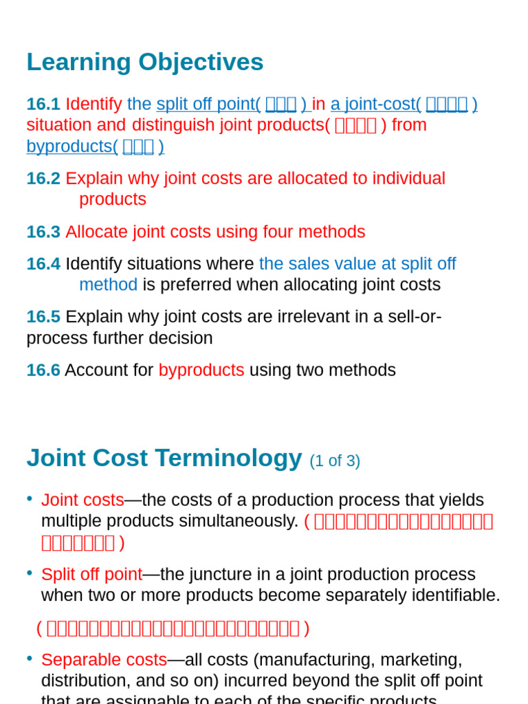 Joint Cost Allocation Methods Explained | PDF | Gross Margin | Business ...
