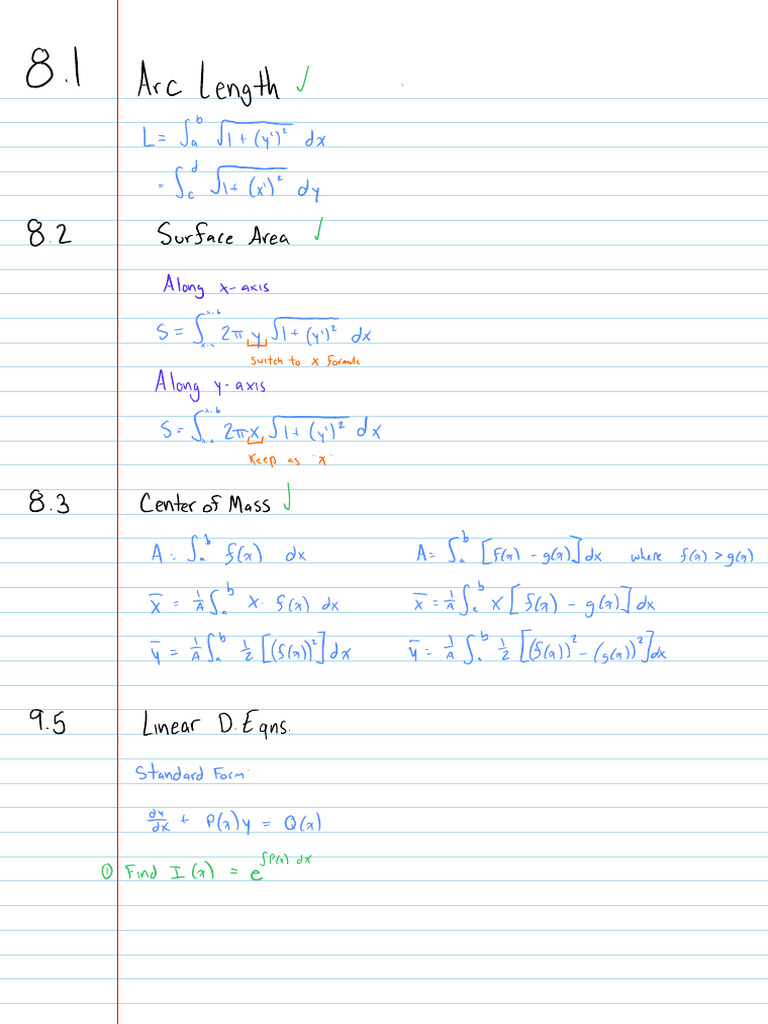 Formulas For Exam 2 | PDF