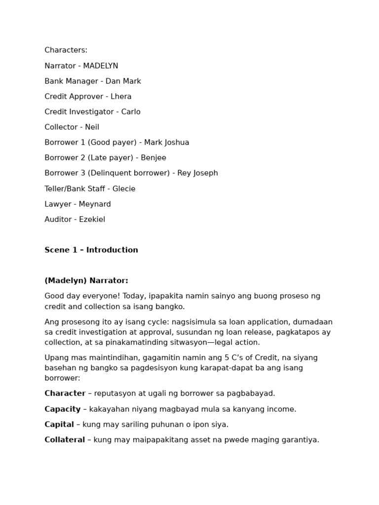 Credit and Collection-SCRIPT | PDF