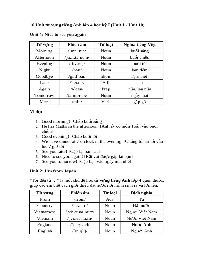 10 Unit - Grade 4 | PDF