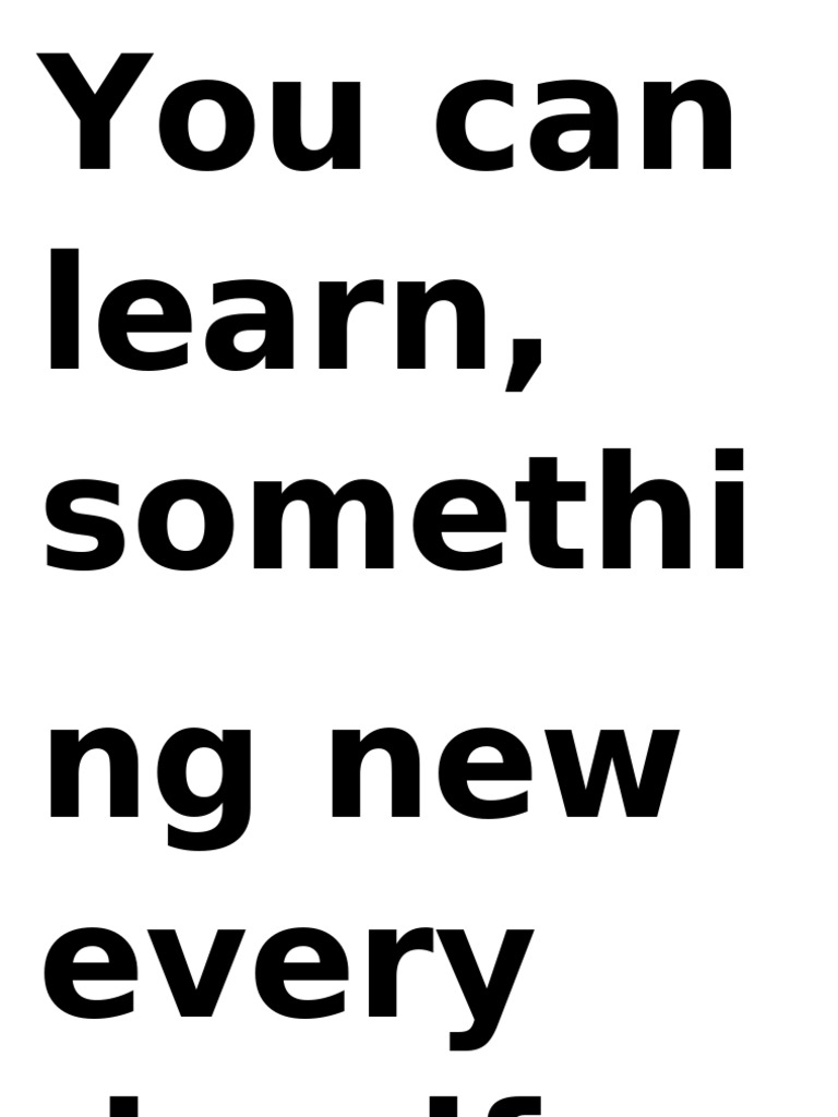 You Can Learn PDF
