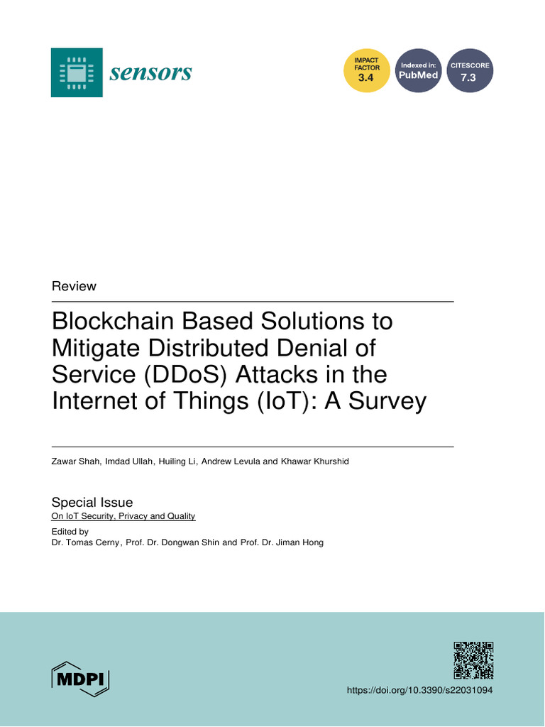 Blockchain Solutions for IoT DDoS Mitigation | PDF | Internet Of Things ...