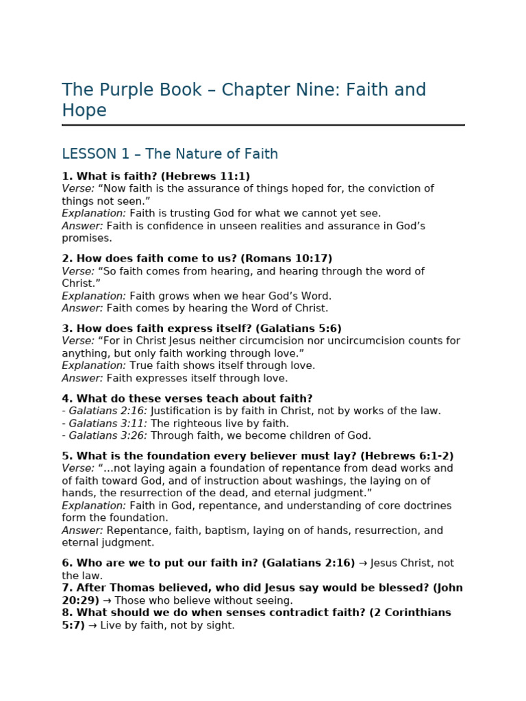 Understanding Faith and Hope in Christianity | PDF | Epistle To The ...