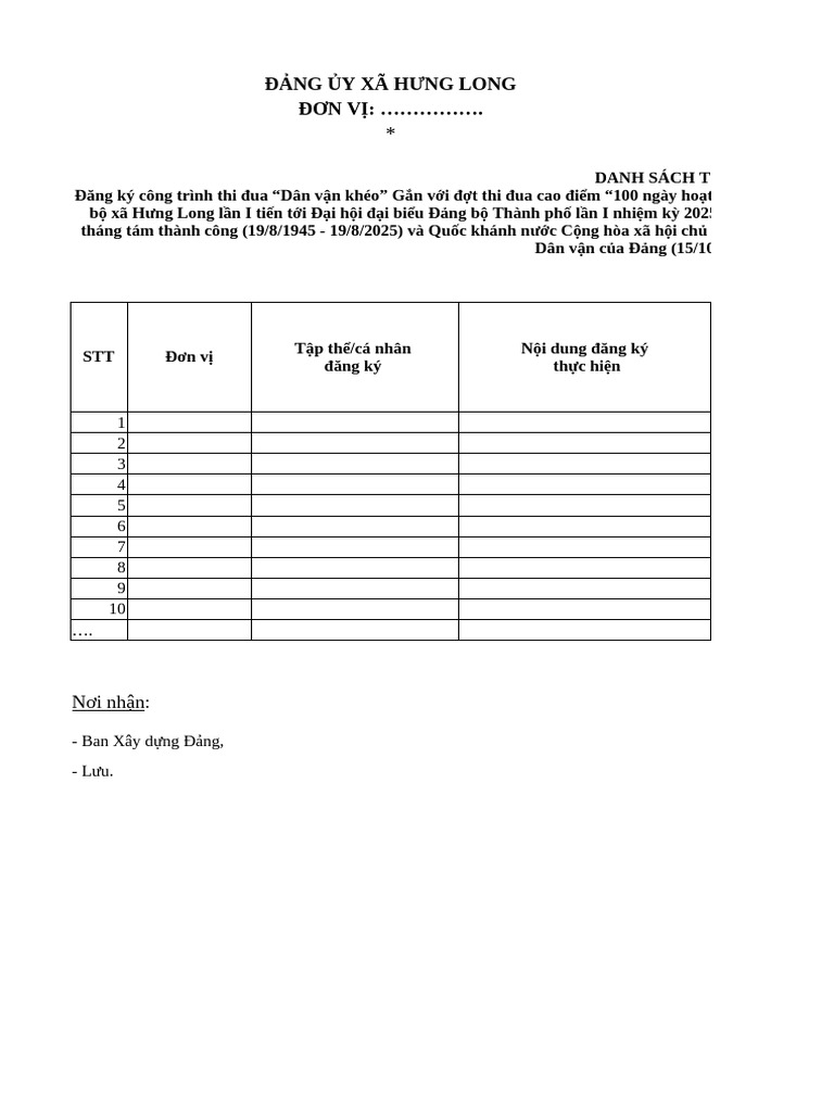 Ban Tong Hop Cac Noi Dung Dang Ky Dan Van Kheo 2 | PDF