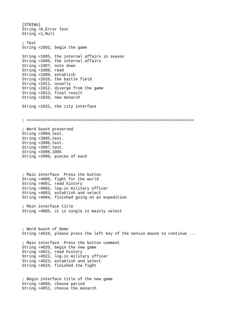Three Kingdoms Game Interface Strings | PDF | Three Kingdoms