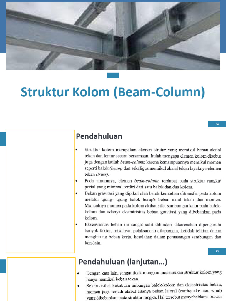 Analisa dan Desain Struktur Kolom Beam-Column | PDF