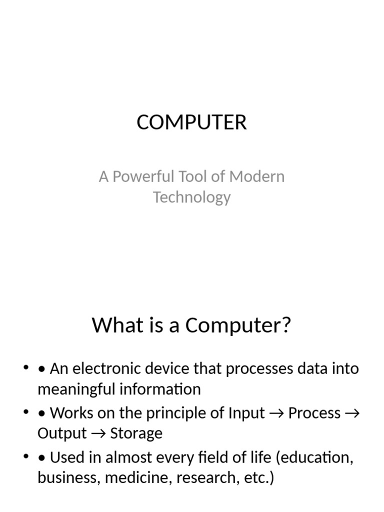 Computer Presentation | PDF