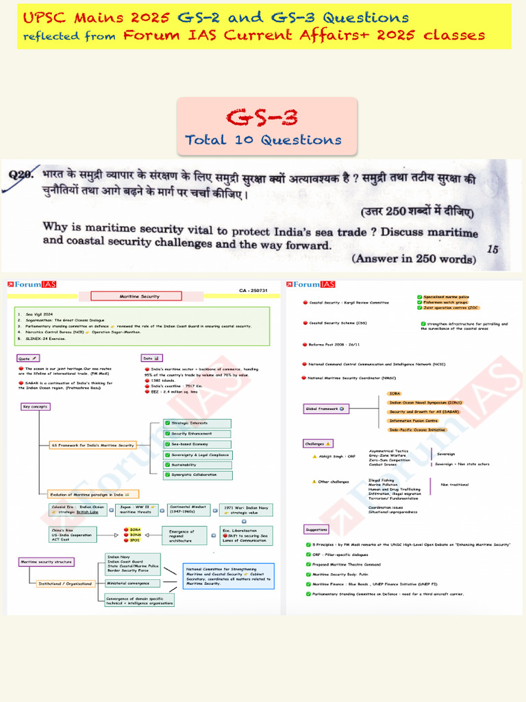 UPSC 2025 Q&A From CA+ 2025 Classes-1 | PDF