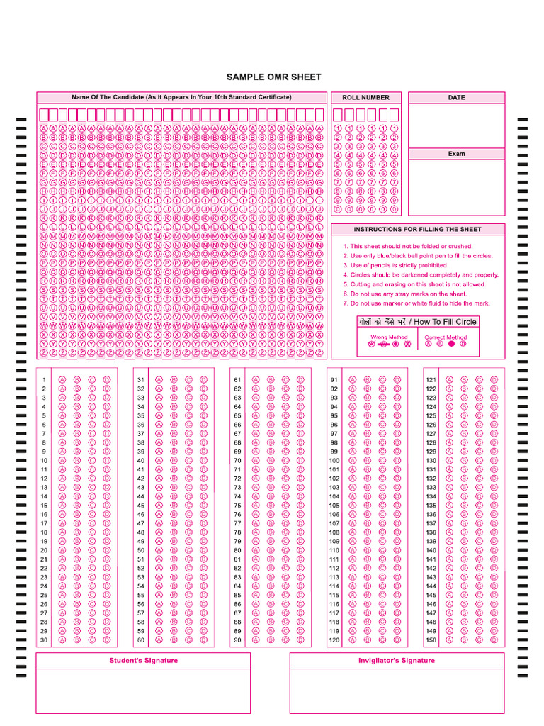 OMR Sample | PDF