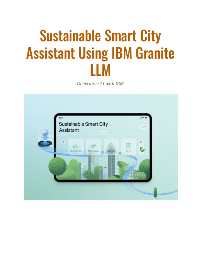 Sustainable Smart City Assistant Project | PDF | Computing | Software
