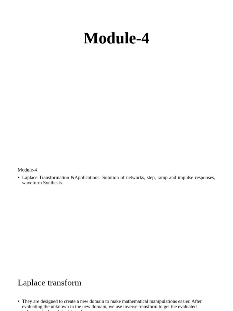 Laplace Transform Basics and Applications | PDF