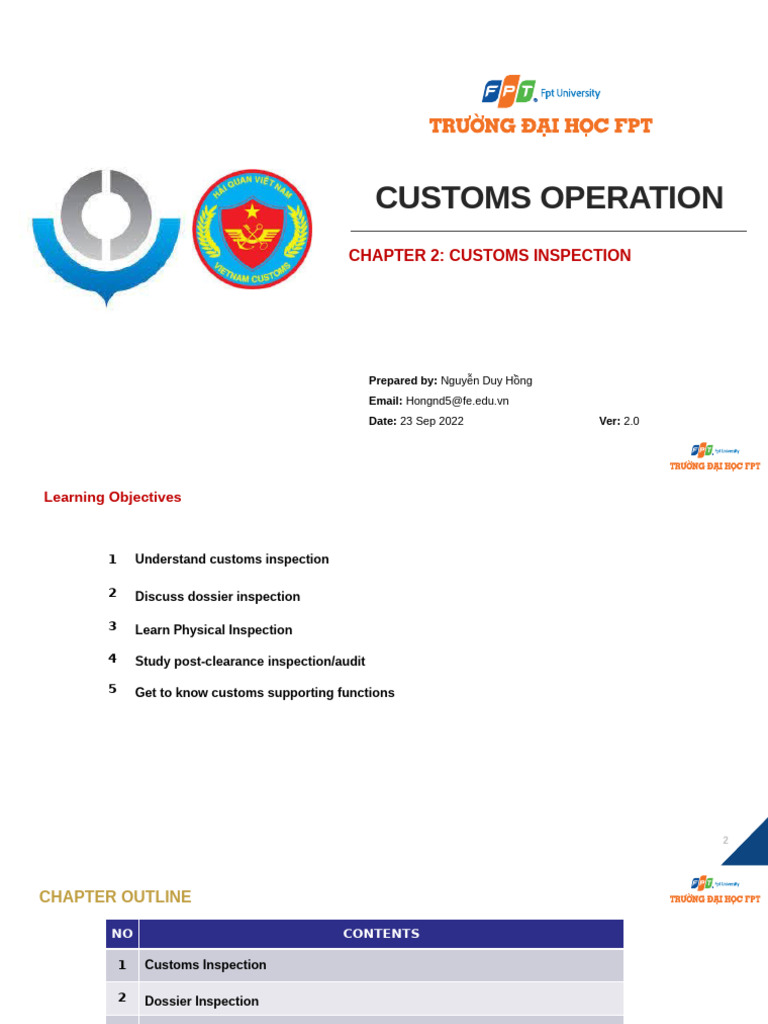 C2. Customs Inspection - 2022sep23 | PDF | Customs | Audit