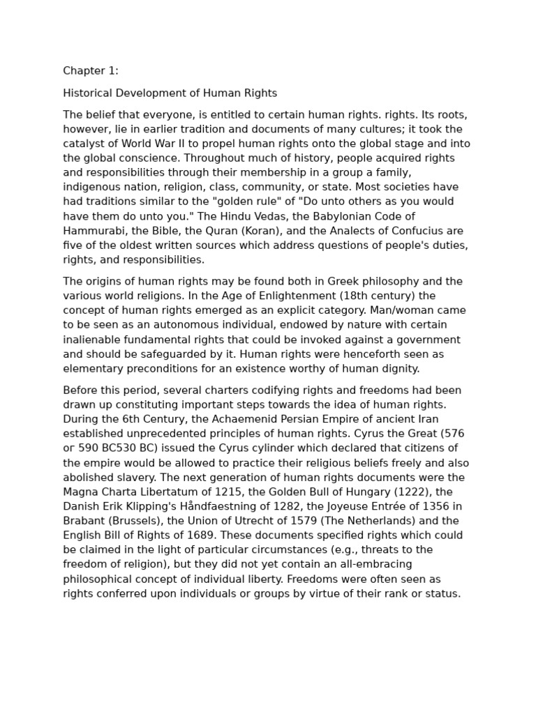 Evolution of Human Rights History | PDF | Justice | Crime & Violence