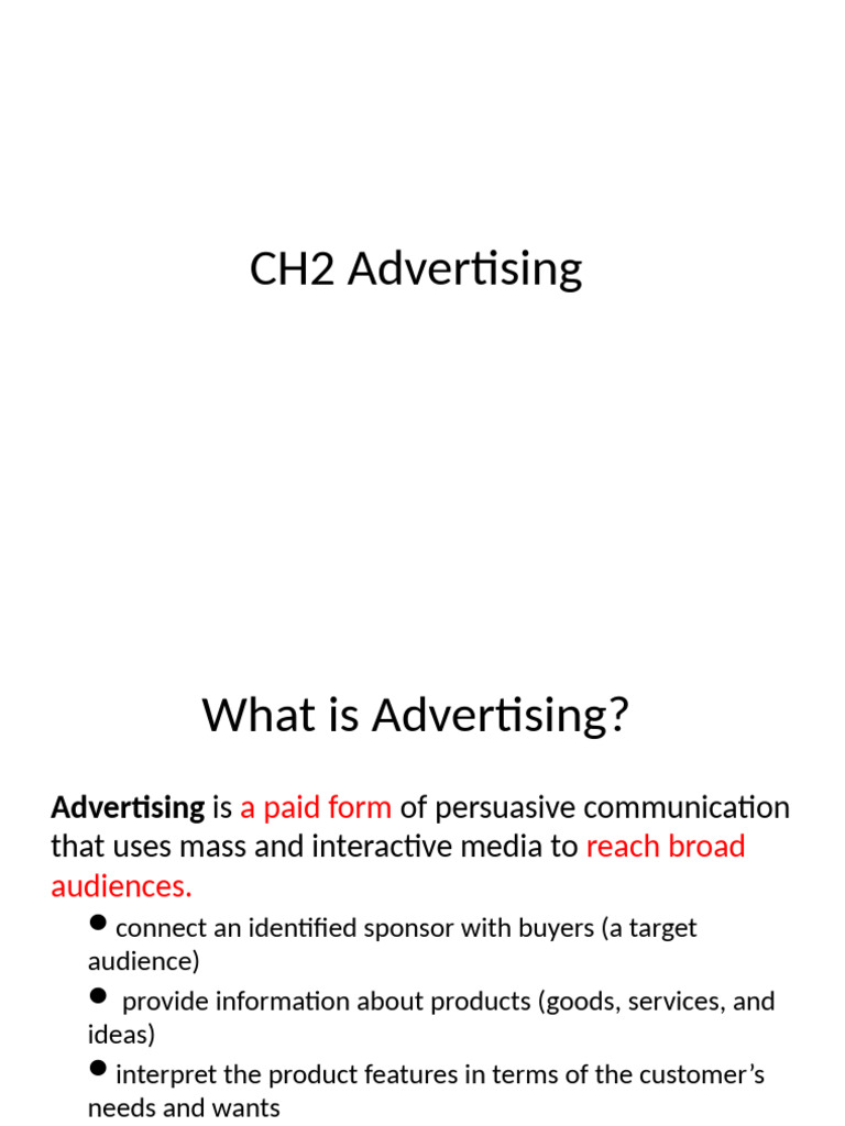 Understanding Advertising Basics and Functions | PDF | Advertising | Brand
