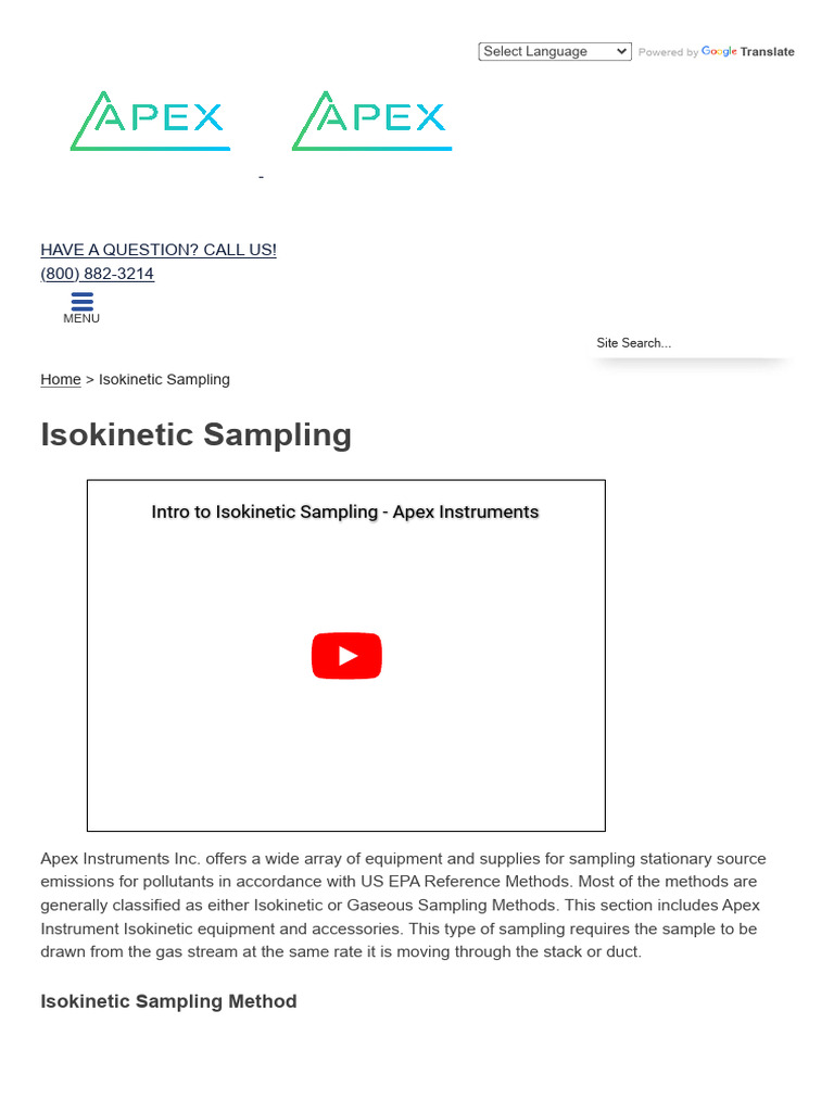 Isokinetic Sampling Equipment Guide | PDF | Particulates | Gases