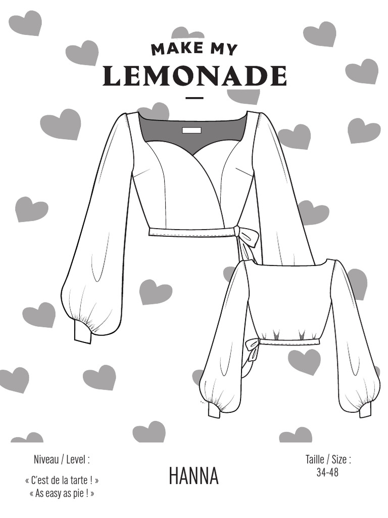 Patron Hanna MAKE MY LEMONADE FR | PDF | Arts textiles | Mode