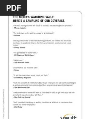 Vault Guide To Top Tech Employers 2009 Computer Network