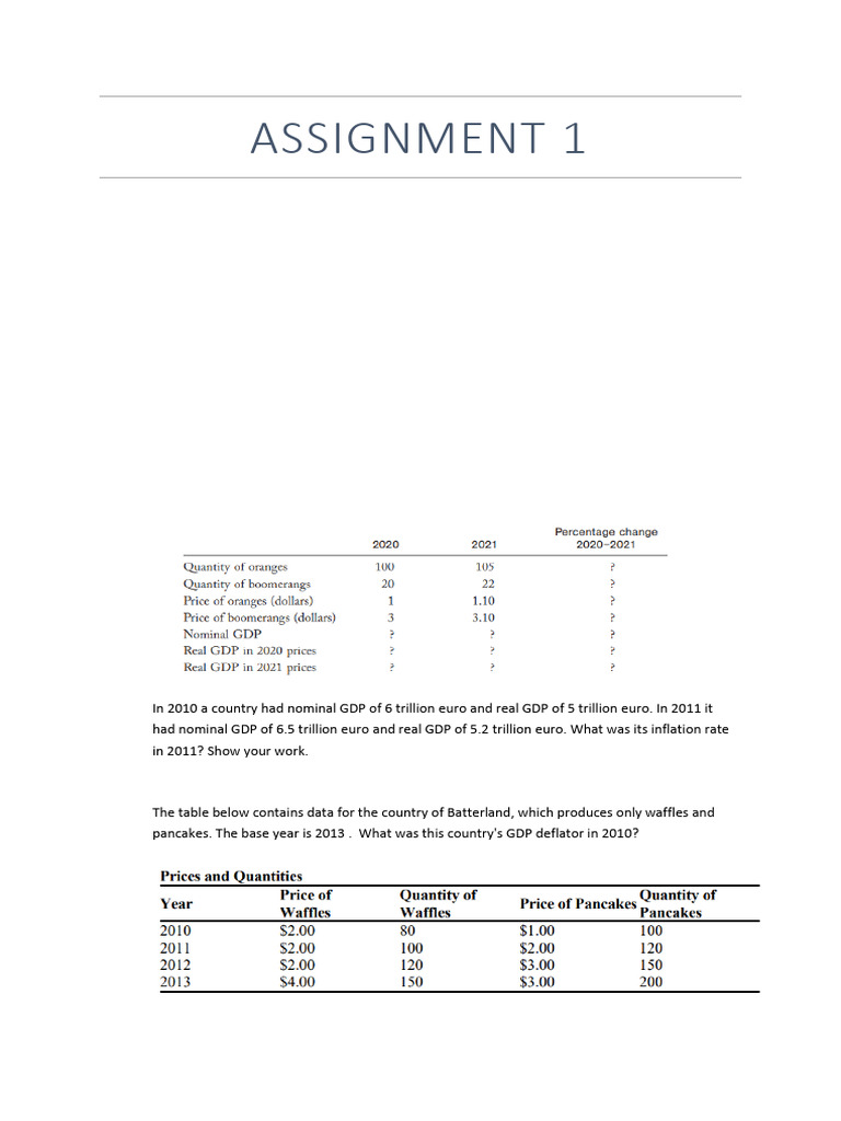 Assignment 1 | PDF
