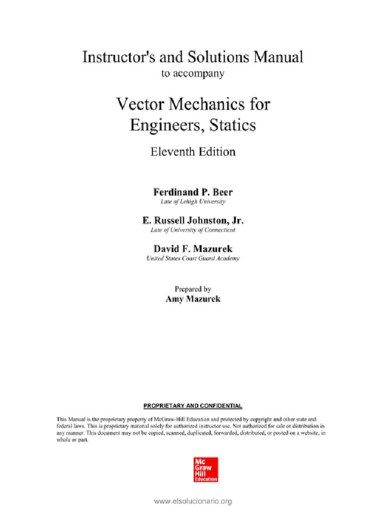 Beer Johnston Statics 11 - Solution Manual - PDF - 20240621 - 083638 | PDF